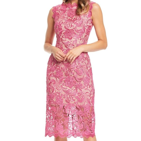 Dress the Population Dresses & Skirts - Dress the Population Sleeveless Crochet Lace Dress